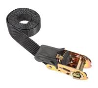 BATHVEVE Sangle à Cliquet 25 CM X 2 M en Polyester Crochets en Fer Sangle D’Arrimage Résistante pour Voiture et Remorque Fixation Sécurisée pour Chargement Extérieur Pratique