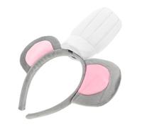 BATHVEVE Serrage-tête Oreilles de Souris Gris Doux avec Toque de Chef Blanche pour Garçon et Filles Déguisement Fête Anniversaire Cosplay