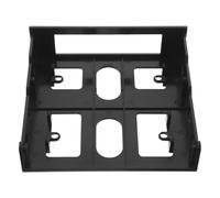 BATHVEVE Support de Montage pour Baie 5,25 vers 3,5 en Plastique Noir Design Creux Ouvert, Compatible Hdd et Hub USB Frontal pour Mise à Niveau PC