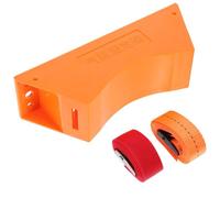 BATHVEVE Support Mural pour Bouteille de Gaz Propane Orange en Plastique Protection Multiple et Fixation Nylon, Adapté pour Cylindre de 5-10kg en Usine ou École