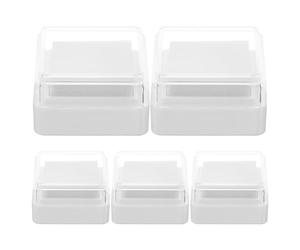 BATHVEVE Tampon Encreur Vierge Blanc 5pcs pour Tampons en Caoutchouc et Tissus, Éponge Haute Densité Portable et Sûr Mains, pour Loisirs Créatifs et Fabrication de Cartes