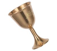 BATHVEVE Tasse D'offrande de Table en Cuivre Doré, Gobelet Décoratif Solide Capacité pour Usage Cérémonial à L'autel