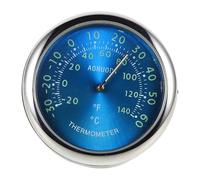 BATHVEVE Thermomètre de Voiture avec Horloge Électronique Lumineuse Thermomètre Mini pour Intérieur Automobile de Température Pratique Décoration Bleu
