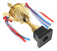 BATHVEVE Trophée du Jeu en Métal Doré 32,5 Cm pour Cérémonies Scolaires et Compétitions Sportives, Grand Trophée de Match pour Récompense et Honneur