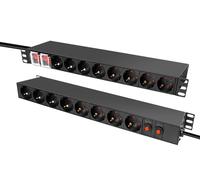 Bâti de prises 19" LogiLink 16x protection contre les surtensions