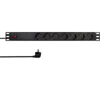 Bâti de prises 19" LogiLink 7x avec filtre d'alimentation & protection contre les surtensions