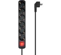 Bâti de prises avec 6 prises et interrupteur Aisens A154-0536 Noir (1,4 m)