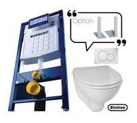 Bâti-support autoportant + cuvette WC courte + abattant et plaque de commande + pieds - GEBERIT - PROMO4-AUTO