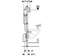 Bâti-support DUOFIX en applique 112cm pour WC suspendu - GEBERIT - 111.906.00.5