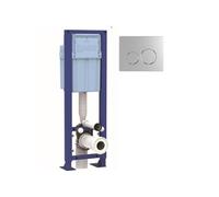 Bâti-support WC autoportant Ingenio Premium quieto avec plaque de commande chromé