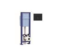 Bâti-support WC autoportant Ingenio Premium quieto avec plaque de commande noir