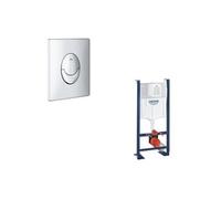 Bâti support WC Rapid SL Project avec plaque de commande Skate Air Rapide SL chromé