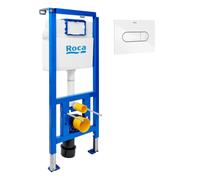 Bâti-support WC suspendu, installation sur cloison légère, hauteur 112 cm, chasse 2/4-6 L + plaque blanche (ROW01-FR)
