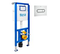 Bâti-support WC suspendu, installation sur cloison légère, hauteur 112 cm, chasse 2/4-6 L + plaque chrome (ROG01-FR)