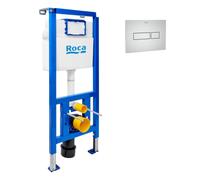 Bâti-support WC suspendu, installation sur cloison légère, hauteur 112 cm, chasse 2/4-6 L + plaque chrome (ROG02-FR)