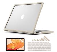Batianda Coque de protection ultime pour MacBook Pro 16" modèle A2780 (puce M2 M1 Pro/Max) version 2023 2021 - Bords en fibre de carbone mat résistant aux chocs avec housse de clavier et protecteur