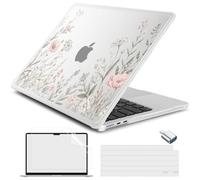 Batianda CrystalEdge Coque pour MacBook Air 13,6", Blush Meadow