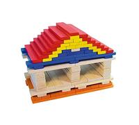 Vilac Jeu de construction Batibloc – 100 planchettes en bois massif colorées – À partir de 36 mois