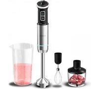 Cecotec Mixeur à Main Power Neutron 1100MAX Cream&Crush, Puissance Maximale de 1100W, 4 Lames avec Revêtement en Titane Noir, Vitesse Réglable, Fonction Turbo, Pied XL, Verre 800ml