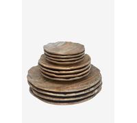 batik Pack 12 assiettes rondes - 4 personnes -100% mélamine (Sierra)