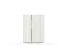 BATILEC - Radiateur à inertie ALU ZILO WiFi 1000 W - Chauffage électrique connecté Tuya, IP24, thermostat précis, 4 modes de chauffe, fil pilote 6 ordres, sécurité enfant