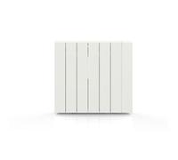 BATILEC - Radiateur à inertie ALU ZILO WiFi 1500 W - Chauffage électrique connecté Tuya, IP24, thermostat précis, 4 modes de chauffe, fil pilote 6 ordres, sécurité enfant