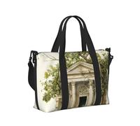 Bâtiment antique avec branche d'olivier romaine et imprimé grec, sac à main de voyage pour femmes et hommes, sac à main pliable et portable pour les voyages de w nd