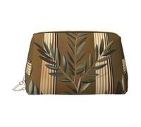 Bâtiment antique avec branche d'olivier romaine et trousse de maquillage imprimée grecque pour femme, maman, petite trousse de maquillage de voyage en cuir PVC, cadeau mignon, trousse de toilette avec