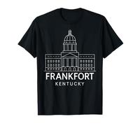Bâtiment de l'État du Capitole de Francfort, Kentucky, Bluegrass Retro T-Shirt