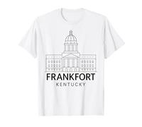 Bâtiment de l'État du Capitole de Francfort, Kentucky, Bluegrass Retro T-Shirt