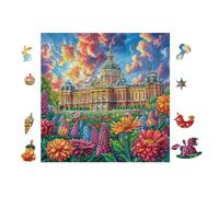 Bâtiment du Capitole Flowers 100 Pièces Puzzle Expert Confirmé en Carton Épais sans Déformation Très Difficile Motif Complexe Cadeau Fête des Pères Premium 28x28cm