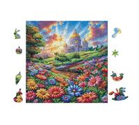 Bâtiment du Capitole Garden 100 Pièces Puzzle Famille en Carton Anti-Déchirure Difficulté Moyenne Jeu De Société Soirée Entre Amis Cadeau Noël Famille Pas Cher 28x28cm