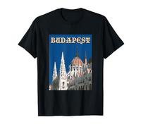 Bâtiment du Parlement hongrois à Budapest Voyage européen T-Shirt