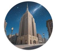 bâtiment Empire State Puzzle Adulte 1000 Pièces Bâtiment Landmark Puzzle pour Toute La Famille Défi Jouet Difficile Cadeau Unique Décoration Intérieure 1000pcs (67.5x67.5cm)