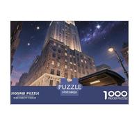bâtiment Empire State Puzzle Adulte 1000 Pièces Bâtiment Landmark Puzzle pour Toute La Famille Défi Jouet Difficile Colorés dans Cadeaux Décoration Intérieure 38x26cm/1000pcs
