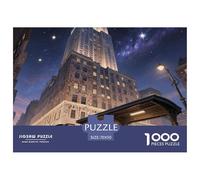 bâtiment Empire State Puzzle Adulte 1000 Pièces Bâtiment Landmark Puzzle pour Toute La Famille Défi Jouet Difficile Cadeaux pour Femmes/Hommes Décoration Intérieure 70x50cm/1000pcs