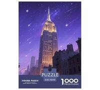 bâtiment Empire State Puzzle Adulte 1000 Pièces Bâtiment Landmark Qualité Supérieure Jeux Éducatif Défi Jouet Difficile Cadeaux pour Femmes/Hommes Décoration Intérieure 70x50cm/1000pcs