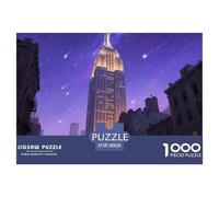 bâtiment Empire State Puzzles pour Adultes 1000 Pièces Bâtiment Landmark Puzzle pour Toute La Famille Défi Jouet Difficile Colorés dans Cadeaux Décoration Intérieure 38x26cm/1000pcs