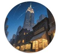 bâtiment Empire State Puzzles pour Adultes 1000 Pièces Bâtiment Landmark Puzzle pour Toute La Famille Défi Jouet Difficile Colorés dans Cadeaux Décoration Intérieure 1000pcs (67.5x67.5cm)