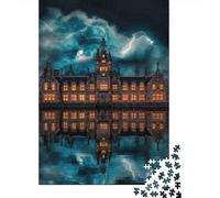 Bâtiment Nuit Reflet Puzzle 1000 Pièces Papier pour Adultes Relaxation Jeu en Famille 70x50cm/1000pcs