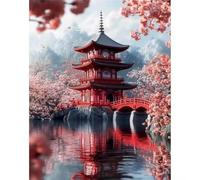 Bâtiment Rouge Puzzle 30 Pièces pour Adultes, Puzzle Impossible, Puzzles Classique pour Adulte, Puzzles Coloré Jeu de Famille et Team Building