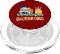 Bâtiments emblématiques de Barcelone et Sagrada Familia Colorés PopSockets PopGrip pour MagSafe