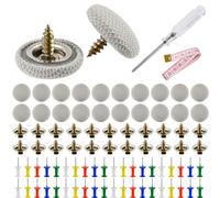 BATINO 90Pcs Ciel de Toit Voiture Universels Boutons d'outils de Réparation pour Rivets Kit de Boutons de Réparation de Toit de Voiture Bouton de Réparation pour Toutes les Voitures