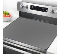 BATINO Housse de protection en silicone gris de 71 x 50 cm pour cuisinière électrique, plaque à induction pour plaque vitrocéramique, couvercle supérieur en verre résistant à la chaleur