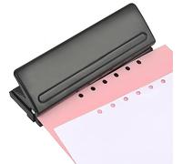 BATINO Perforatrice à 6 Trous, Perforatrice A4 A5 à pas Réglable, Perforatrices en Métal pour Classeur de Bureau, Planificateur de Bureau, Perforatrices pour A3, A6, B3, B3, B4, B5, B6, B7
