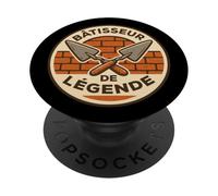 Bâtisseur de Légende Maçon BTP Chantier Maçonnerie PopSockets PopGrip Adhésif