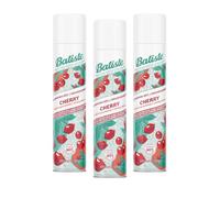 Batiste Shampooing Sec Cherry - Parfum fruité de cerise - Lot de 3x200ml | Shampoing sec qui apporte fraîcheur et volume - Formule à base d'amidon de riz pour absorber l'excès de sébum - 3x200ml