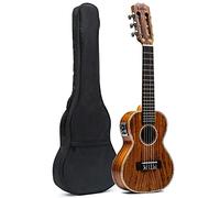 Batking Guitalele Professional Classical Acoustic Guitarlele électrique 6 cordes Petit voyage Guitalélé Electro Ukulélé en acacia KOA Bois Satiné Pour adultes enfants débutants avec EQ & Gig Bag