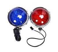 BATLAM 1 Set Lumière Rouge Bleue De Police Cruiser Lumière Stroboscopique Moto LED 12V pour Auto Moto