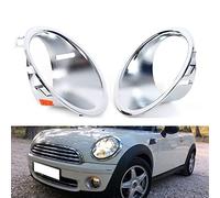 BATLAM 2 Pièces Cache Anneau Chromé pour Feux Antibrouillard Avant 51112753661 51112753662 pour BMW Mini Cooper R55 R56 R57